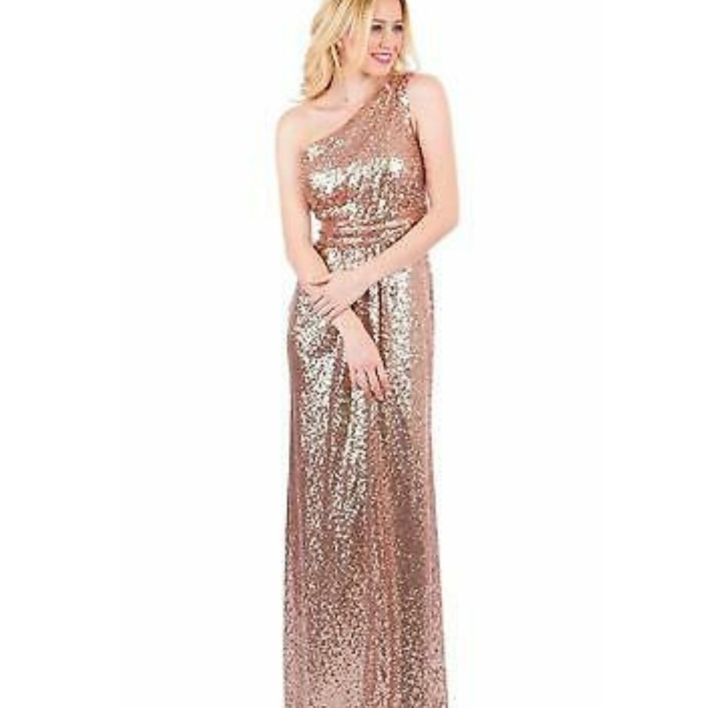 Rose gold bridesmaid dress